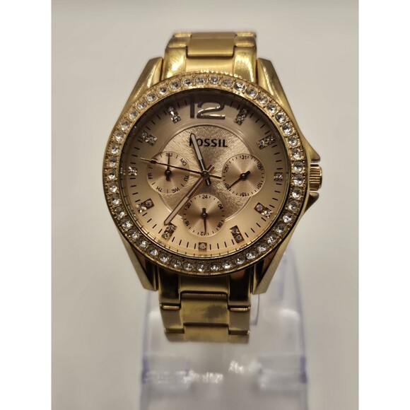 Fossil Riley Multi-Function Rose Gold-plated Ladies Watch ES2811- New Battery. - Picture 2 of 8